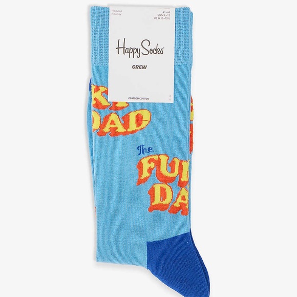 Fathers’ Day Gift: Happy Socks Fun Hip Chill Dad Crew Socks Fits Men 8-12 - Picture 1 of 4